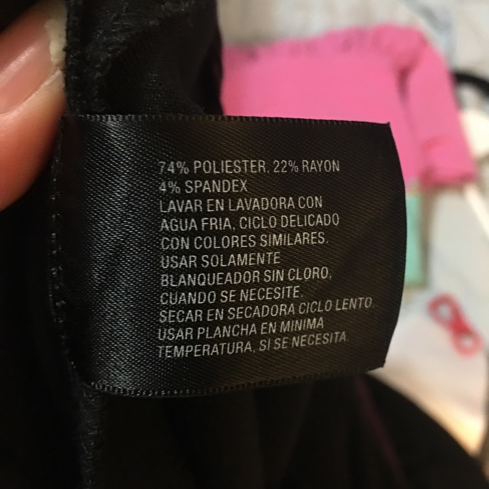 2/$15 Black A-line skirt with flowers at hem - Picture 7 of 13
